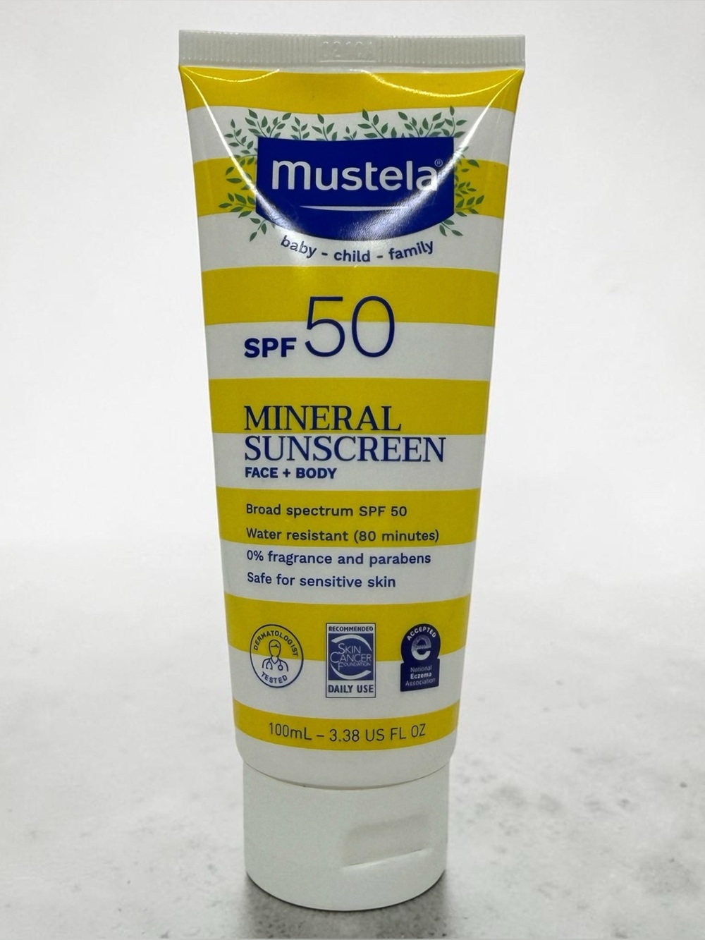 Mustela Baby Mineral Sunscreen Lotion SPF 50 Face & Body 3.38 fl oz EXP: 1/28